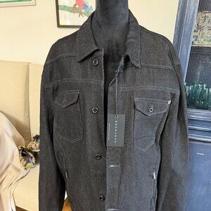 Black Denim Long Oversized Jacket